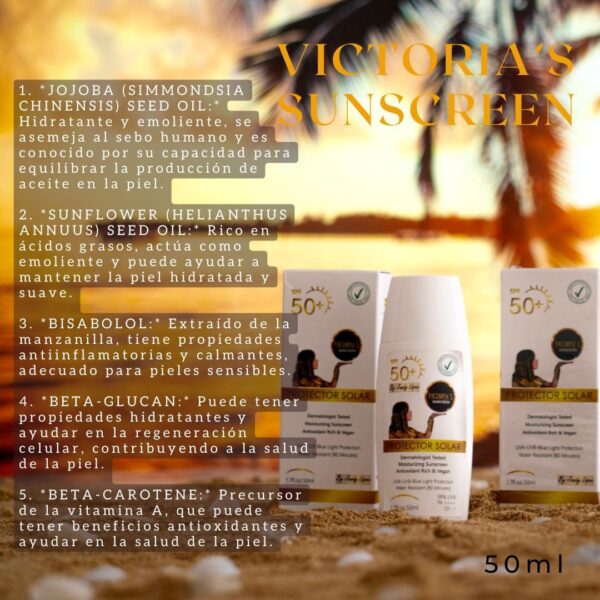 Protector Solar SPF 50 de Victoria’s Sunscreen - Imagen 2