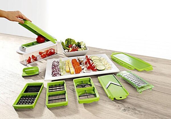 12pcs Multifunctional Vegetable Chopper Handle Food Grate Food Chopper Vegetable Slicer Dicer Cut Kitchen Gadgets - Imagen 10