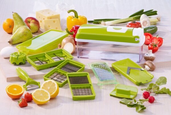12pcs Multifunctional Vegetable Chopper Handle Food Grate Food Chopper Vegetable Slicer Dicer Cut Kitchen Gadgets - Imagen 8