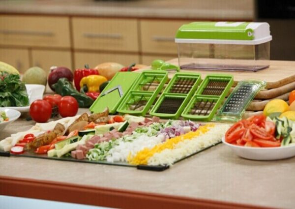 12pcs Multifunctional Vegetable Chopper Handle Food Grate Food Chopper Vegetable Slicer Dicer Cut Kitchen Gadgets - Imagen 2