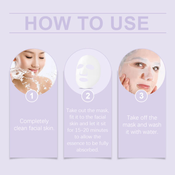 EELHOE Collagen Mask Pack Hydrating Moisturizing Lifting Facial Skin Moisturizing Skin / Mascarilla de colágeno EELHOE, hidratante, reafirmante y reafirmante para la piel facial. - Imagen 4