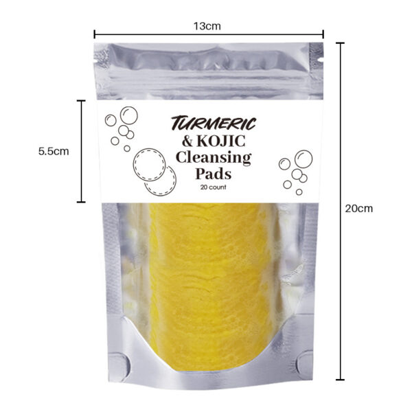 Turmeric Exfoliating Cleansing Pads Compressed Facial Sponges Skin Care Tools For Face Clogged Pores Excess Oil Cleansing - Imagen 4