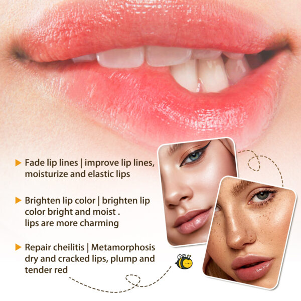 Aceite de labios con miel EELHOE, reduce las líneas de los labios, previene el agrietamiento y la descamación, aceite hidratante para el cuidado de los labios. / EELHOE Honey Lip Oil, Reduces Lip Lines, Prevents Cracking And Peeling, Moisturizing Lip Care Oil. - Imagen 2