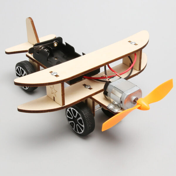 Wooden DIY Airplane Kids Puzzles Helicopter School Projects Experiment Kits Science Toys For Children Education - Imagen 2