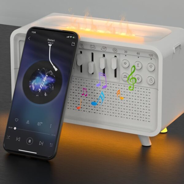 3 In 1 Bluetooth Speaker White Noise Sleep Night Light Humidifier All-in-one Machine Free Combination Of 8 Group Nature Sound - Imagen 6