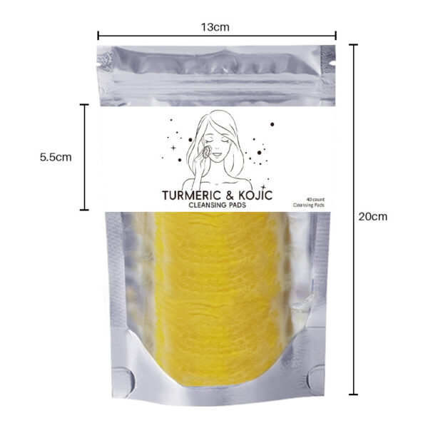 Turmeric Exfoliating Cleansing Pads Compressed Facial Sponges Skin Care Tools For Face Clogged Pores Excess Oil Cleansing - Imagen 10