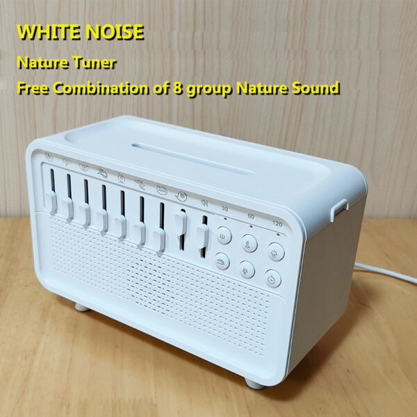 3 In 1 Bluetooth Speaker White Noise Sleep Night Light Humidifier All-in-one Machine Free Combination Of 8 Group Nature Sound - Imagen 4
