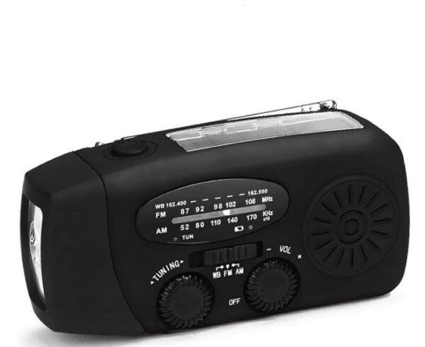 Solar hand crank USB charging radio flashlight - Imagen 7