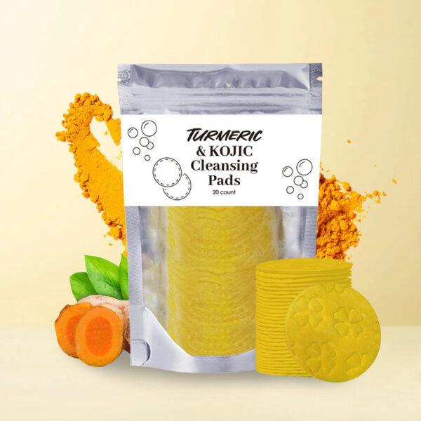 Turmeric Exfoliating Cleansing Pads Compressed Facial Sponges Skin Care Tools For Face Clogged Pores Excess Oil Cleansing - Imagen 8