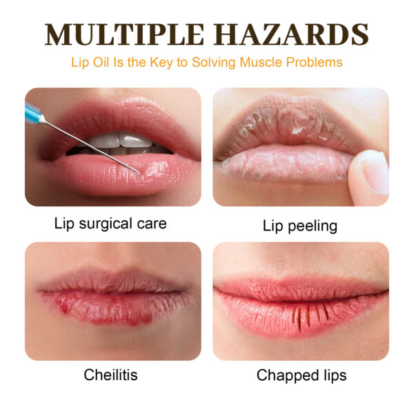 Aceite de labios con miel EELHOE, reduce las líneas de los labios, previene el agrietamiento y la descamación, aceite hidratante para el cuidado de los labios. / EELHOE Honey Lip Oil, Reduces Lip Lines, Prevents Cracking And Peeling, Moisturizing Lip Care Oil. - Imagen 6
