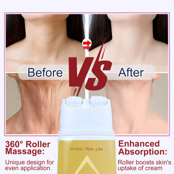 Neck Firming Roller Cream Lifts Dilutes Neck Lines Deeply Nourishes Easily Absorbed Massages And Soothes Neck Skin Care - Imagen 4