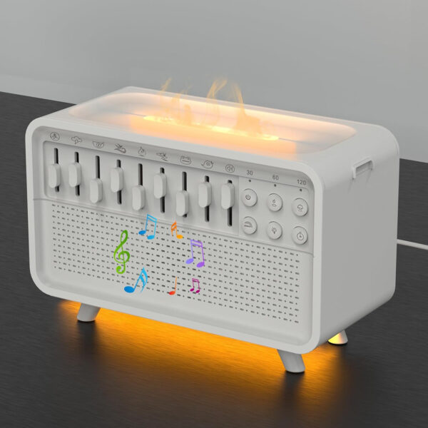 3 In 1 Bluetooth Speaker White Noise Sleep Night Light Humidifier All-in-one Machine Free Combination Of 8 Group Nature Sound - Imagen 2