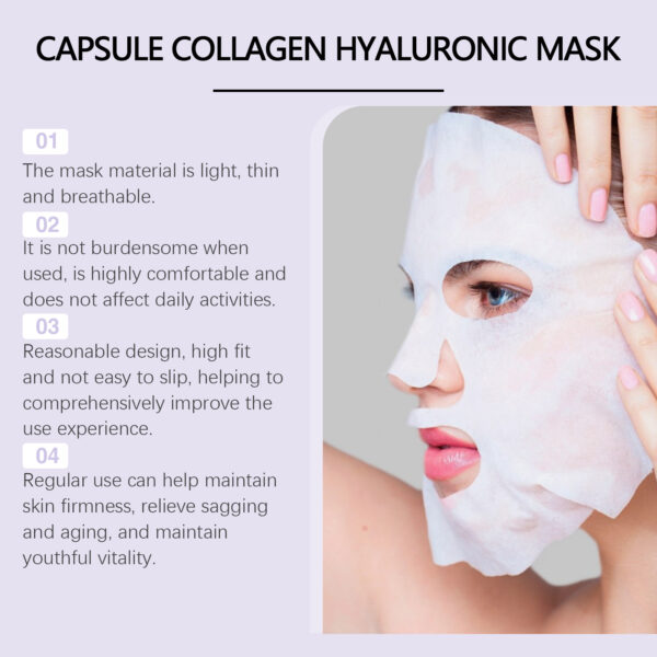 EELHOE Collagen Mask Pack Hydrating Moisturizing Lifting Facial Skin Moisturizing Skin / Mascarilla de colágeno EELHOE, hidratante, reafirmante y reafirmante para la piel facial. - Imagen 7