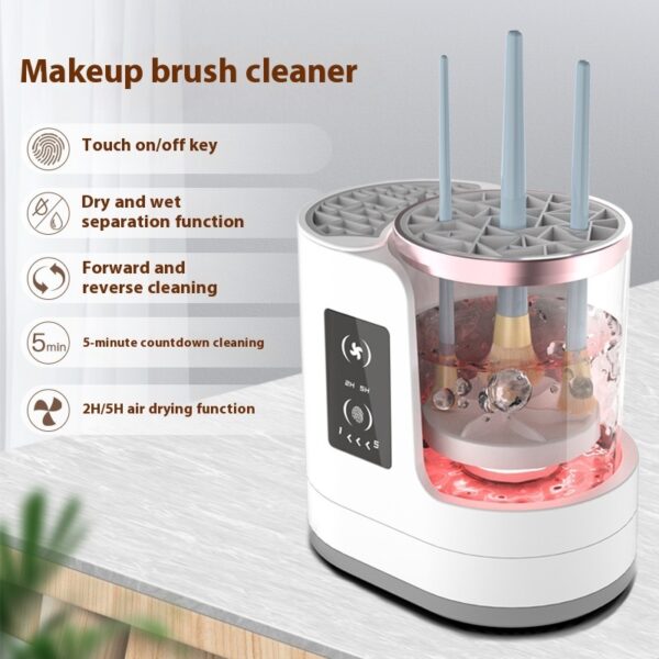 Electric Makeup Brush Cleaner Rechargeable Makeup Brushes Cleaning Tool Automatic Makeup Brush Cleaning Stand Device - Imagen 5