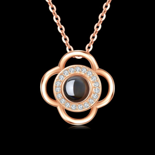 Regalos populares para el Día de San Valentín: collar con caja de regalo de joyería de rosa de metal para bodas, regalos de collar para novias. / Hot Valentine's Day Gifts Metal Rose Jewelry Gift Box Necklace For Wedding Girlfriend Necklace Gifts - Imagen 3