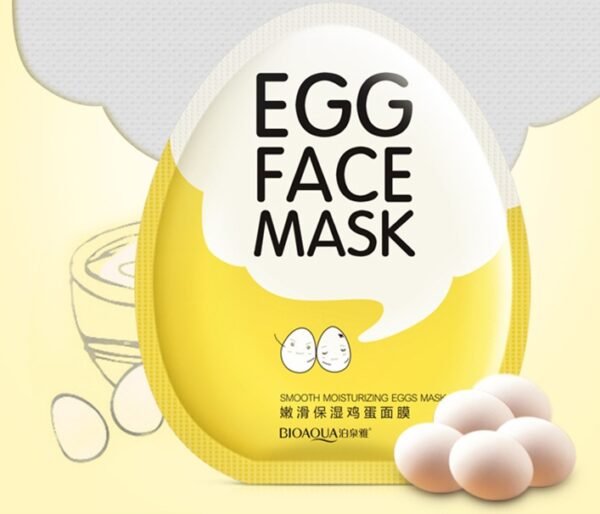 Mascarilla facial iluminadora con control de aceite de huevo / Egg Facial Oil Control Brighten Wrapped Mask - Imagen 3