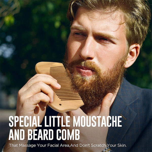 Set de afeitado de barba y cabello para hombre, herramienta de baño, cepillo, peine, tijeras de afeitar, set de peinado limpio / bMan Hair Beard Shaving Set Bathroom Tool Brush Comb Shaving Scissors Clean Styling Set - Imagen 7