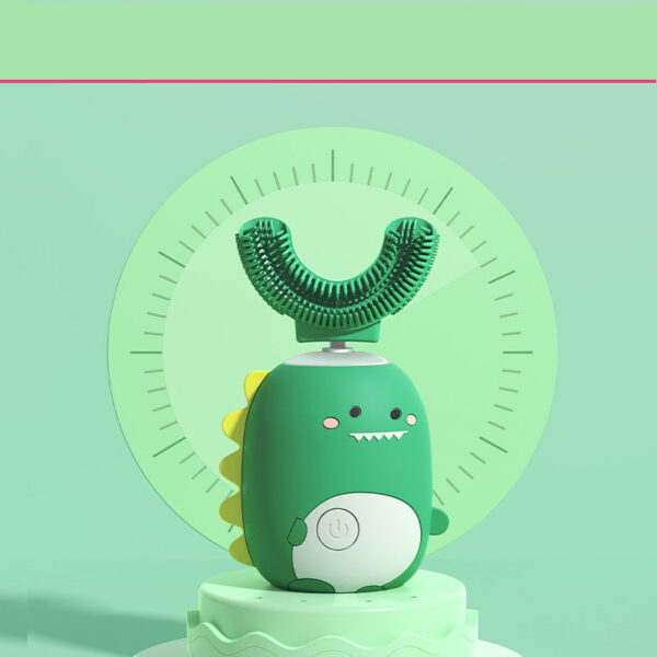 Cepillo de dientes eléctrico para niños en forma de U, cerdas suaves, impermeable, automático, ultrasónico, con patrón de dibujos animados _ U-Shaped Children's Electric Toothbrush Soft Bristles Waterproof  Automatic Ultrasonic Teeth Tooth Brush Cartoon Pattern - Imagen 6