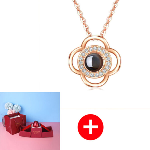Regalos populares para el Día de San Valentín: collar con caja de regalo de joyería de rosa de metal para bodas, regalos de collar para novias. / Hot Valentine's Day Gifts Metal Rose Jewelry Gift Box Necklace For Wedding Girlfriend Necklace Gifts - Imagen 10