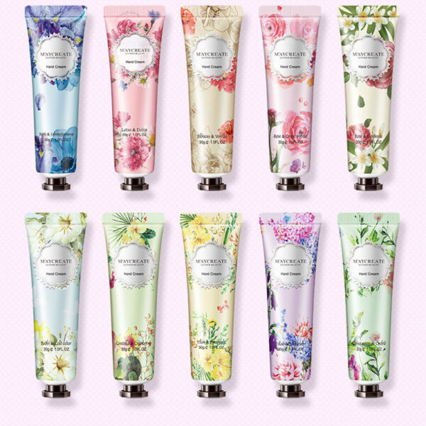 Crema de manos hidratante con fragancia floral (30 g) / Floral Fragrance 30g Moisturizing Hand Cream Cosmetics - Imagen 2