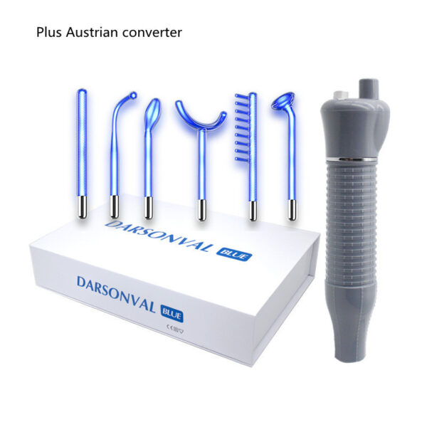 Alta Frecuencia con Ozono para Cuidado Facial y Capilar – Set de Electroterapia Portátil 6 Piezas, Rejuvenecimiento de la Piel y Tratamiento Antiacné / High Frequency Ozone Facial Wand – 6-Piece Portable Electrotherapy Set for Skin Rejuvenation, Acne Treatment & Hair Care - Imagen 2