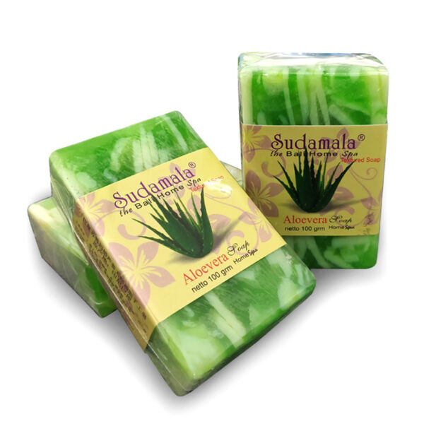 Jabón artesanal de aloe vera para el rostro, jabón limpiador de baño _ Aloe Handmade Soap Face Wash Bath Cleansing Soap - Imagen 4