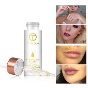 Aceite de maquillaje Elixir Skin de oro rosa de 24 k para rostro, aceite esencial antes de la base de maquillaje, aceite facial hidratante antienvejecimiento / 24k Rose Gold Elixir Skin Make Up Oil For Face Essential Oil Before Primer Foundation Moisturizing Face Oil Anti-aging