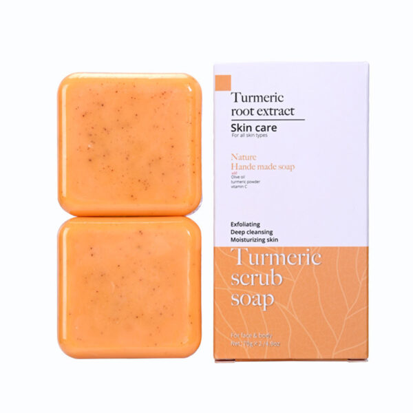 Jabón de baño limpiador artesanal de cúrcuma esmerilado _ Frosted Handmade Cleansing Bath Turmeric Soap - Imagen 4