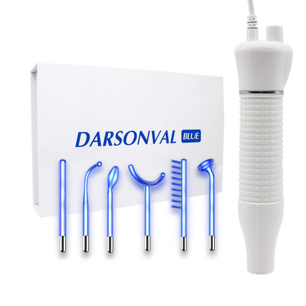 Alta Frecuencia con Ozono para Cuidado Facial y Capilar – Set de Electroterapia Portátil 6 Piezas, Rejuvenecimiento de la Piel y Tratamiento Antiacné / High Frequency Ozone Facial Wand – 6-Piece Portable Electrotherapy Set for Skin Rejuvenation, Acne Treatment & Hair Care - Imagen 8