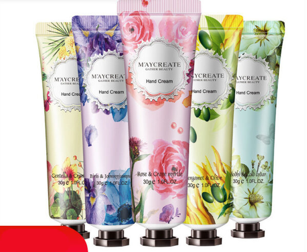 Crema de manos hidratante con fragancia floral (30 g) / Floral Fragrance 30g Moisturizing Hand Cream Cosmetics - Imagen 4