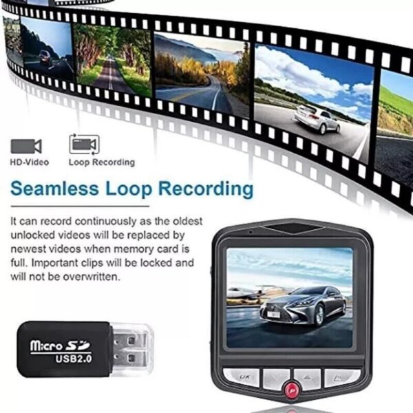 2.4 Inch Full HD 1080P Dash Cam, Car DVR Front Or Rear Camera Night Vision G Sensor - Imagen 7