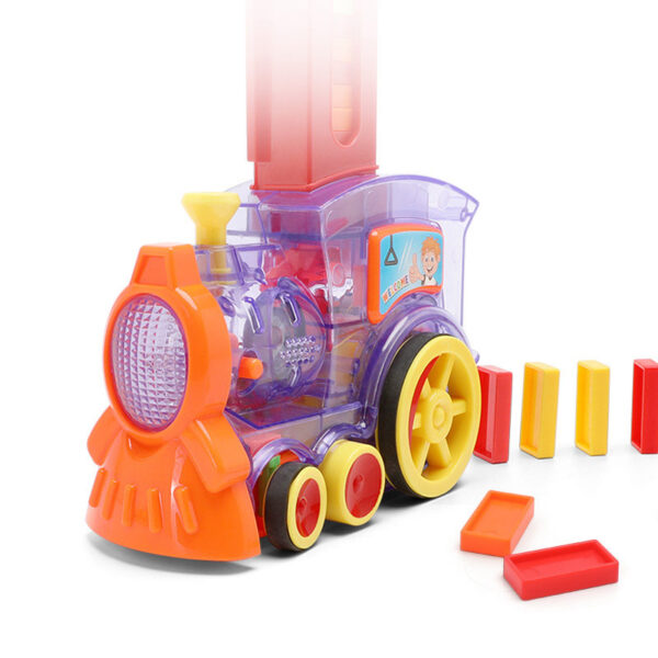 Tren de dominó, juguetes para bebés, coche, rompecabezas, liberación automática, licencia, bloques de construcción eléctricos, tren de juguete / Domino Train Toys Baby Toys Car Puzzle Automatic Release Licensing Electric Building Blocks Train Toy - Imagen 9