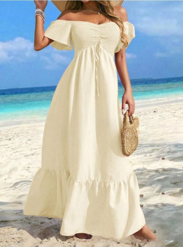 Vestido playero sexy sin tirantes para mujer / Beach Strapless Sexy Women's Clothing Dress - Imagen 3