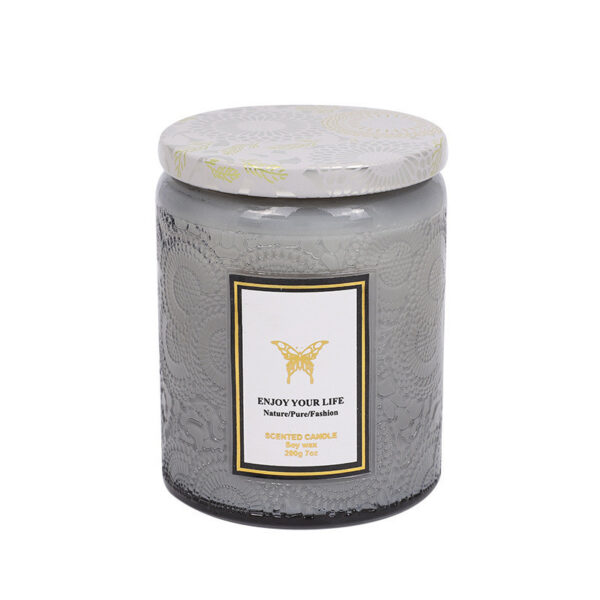 Embossed Glass Fragrance Handmade Gift Aromatherapy Soy Candles / Embossed Glass Fragrance Handmade Gift Aromatherapy Soy Candles - Imagen 2