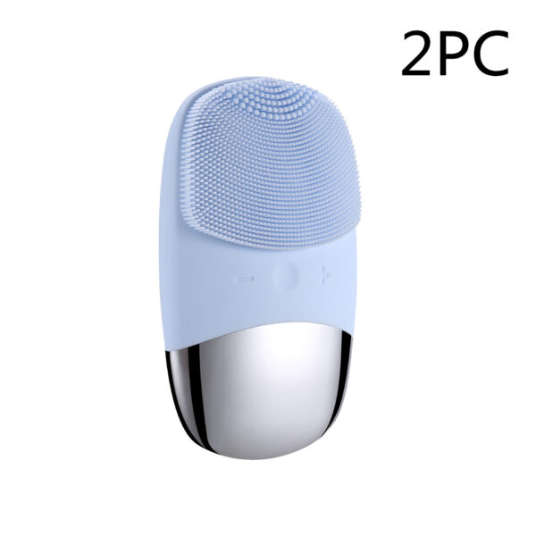 Mini cepillo eléctrico de silicona para limpieza facial, limpiador facial eléctrico, cepillo de limpieza facial, masajeador de piel, herramientas para el cuidado de la piel.  _Mini Silicone Electric Face Cleansing Brush Electric Facial Cleanser Facial Cleansing Brush Skin Massager Skin Care Tools - Imagen 9