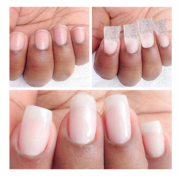 Juego de fibras para extensiones de uñas, gel reparador de uñas, lámina de soporte sin papel / Nail Extension Fiber Set Nail Extension Gel Repair Liquid Paper-free Support Sheet - Imagen 8