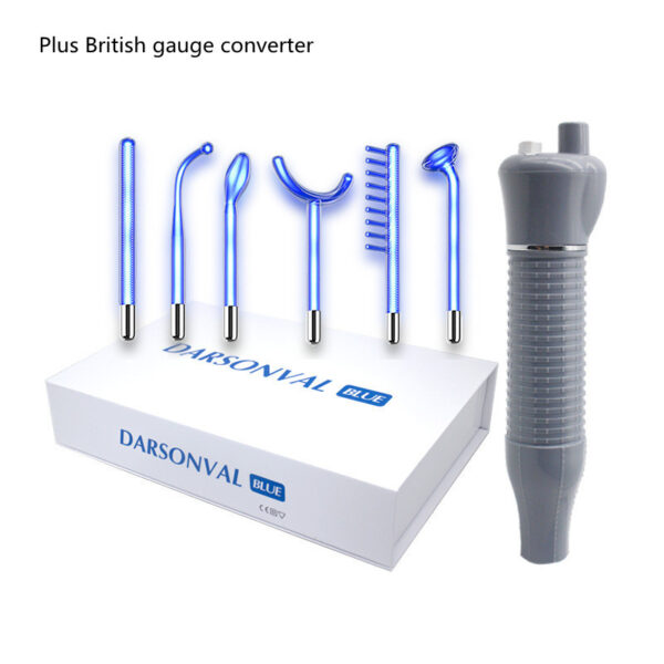 Alta Frecuencia con Ozono para Cuidado Facial y Capilar – Set de Electroterapia Portátil 6 Piezas, Rejuvenecimiento de la Piel y Tratamiento Antiacné / High Frequency Ozone Facial Wand – 6-Piece Portable Electrotherapy Set for Skin Rejuvenation, Acne Treatment & Hair Care - Imagen 5