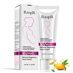 Crema natural suave y no irritante para eliminar las estrías del embarazo, reparar las cicatrices y las líneas de expresión en el abdomen. / Natural Mild Non-irritating Mango Remove Stretch Mark Cream For Pregnancy Repair Scar Slack Line Abdomen Stretch Marks Cream