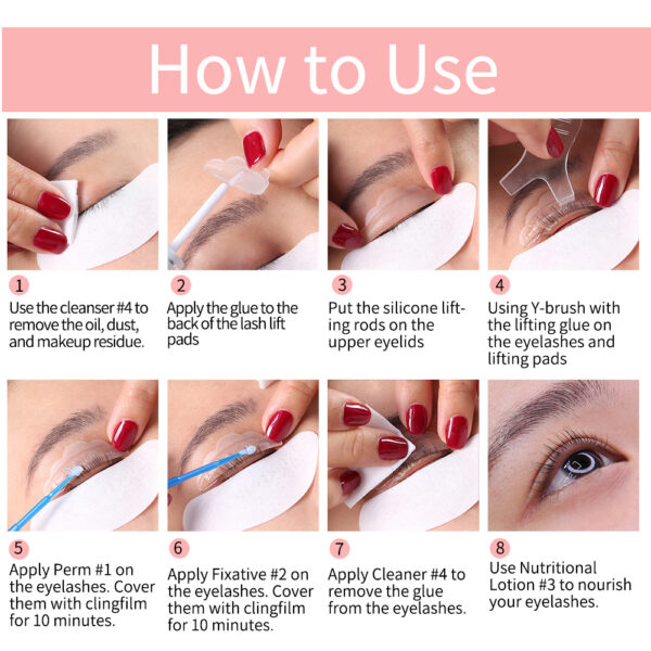 Kit de levantamiento de pestañas ICONSIGN, kit de permanente de pestañas, rizador de pestañas, herramientas de maquillaje de ojos / Dropshipping ICONSIGN Lash Lift Kit Lash Lifiting Eyelash Perming Kit Lash Curling Enhancer Eyes Makeup Tools - Imagen 5