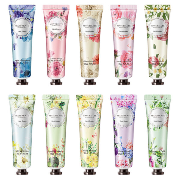 Crema de manos hidratante con fragancia floral (30 g) / Floral Fragrance 30g Moisturizing Hand Cream Cosmetics - Imagen 5