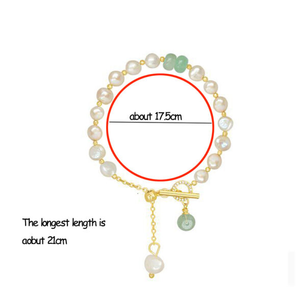Pulsera ajustable de perlas de agua dulce irregulares para mujer / Women Irregular Freshwater Pearl Adjustable Bracelet - Imagen 8