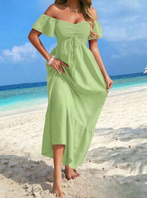 Vestido playero sexy sin tirantes para mujer / Beach Strapless Sexy Women's Clothing Dress - Imagen 9