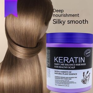 Mascarilla capilar nutritiva sin vapor de lavanda para el cuidado del cabello, reparación multiefecto, tratamiento capilar suave y maníaco, loción para el cuidado de la pielLavender / Non-Steamed Hair Care Nutrition Hair Mask Multi-Effect Repair Manic Soft Hair Treatment Skin care lotion