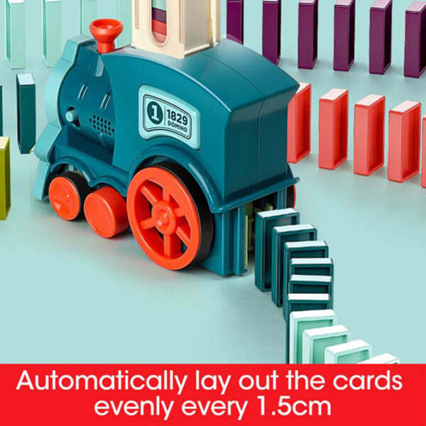 Tren de dominó, juguetes para bebés, coche, rompecabezas, liberación automática, licencia, bloques de construcción eléctricos, tren de juguete / Domino Train Toys Baby Toys Car Puzzle Automatic Release Licensing Electric Building Blocks Train Toy - Imagen 7