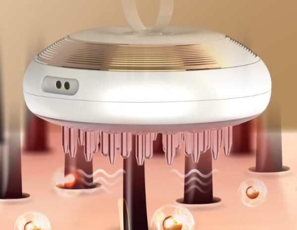 Peine Regenerador de Cabello Infrarrojo EMS – Masajeador Capilar Multifuncional con Terapia de Luz y Absorción de Líquidos / Infrared EMS Hair Growth Comb – Multifunctional Scalp Massager with Liquid Absorption Therapy - Imagen 2
