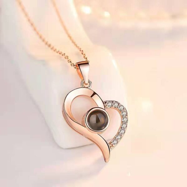 Regalos populares para el Día de San Valentín: collar con caja de regalo de joyería de rosa de metal para bodas, regalos de collar para novias. / Hot Valentine's Day Gifts Metal Rose Jewelry Gift Box Necklace For Wedding Girlfriend Necklace Gifts - Imagen 6