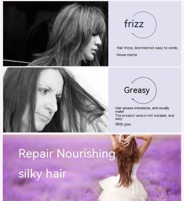 Mascarilla capilar nutritiva sin vapor de lavanda para el cuidado del cabello, reparación multiefecto, tratamiento capilar suave y maníaco, loción para el cuidado de la pielLavender / Non-Steamed Hair Care Nutrition Hair Mask Multi-Effect Repair Manic Soft Hair Treatment Skin care lotion - Imagen 9
