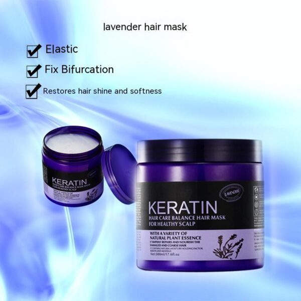 Mascarilla capilar nutritiva sin vapor de lavanda para el cuidado del cabello, reparación multiefecto, tratamiento capilar suave y maníaco, loción para el cuidado de la pielLavender / Non-Steamed Hair Care Nutrition Hair Mask Multi-Effect Repair Manic Soft Hair Treatment Skin care lotion - Imagen 3