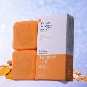 Jabón de baño limpiador artesanal de cúrcuma esmerilado _ Frosted Handmade Cleansing Bath Turmeric Soap