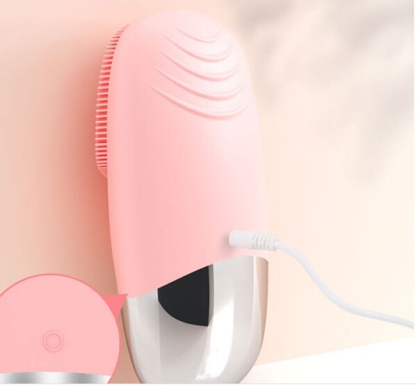 Mini cepillo eléctrico de silicona para limpieza facial, limpiador facial eléctrico, cepillo de limpieza facial, masajeador de piel, herramientas para el cuidado de la piel.  _Mini Silicone Electric Face Cleansing Brush Electric Facial Cleanser Facial Cleansing Brush Skin Massager Skin Care Tools - Imagen 2